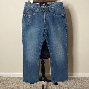 Ariat Rebar M4 Relaxed Mid Rise Bootcut‎ Stretch Blue Jeans Men’s 32/30